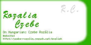 rozalia czebe business card