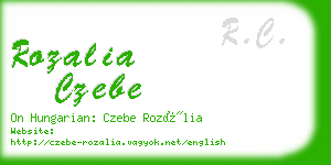 rozalia czebe business card